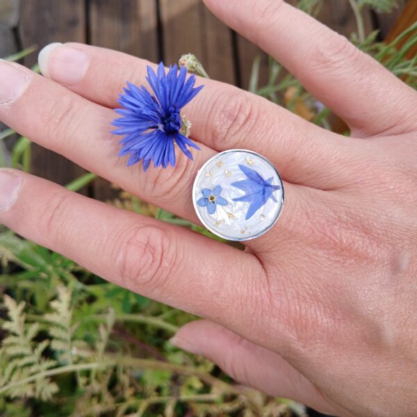 bague fleur sechee