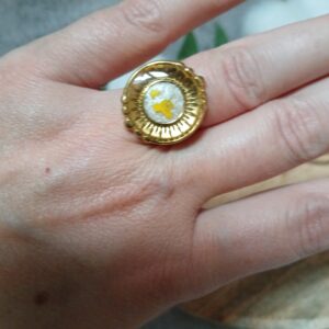 Bague résine et fleurs séchées Alysse