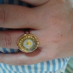 Bague résine et fleurs séchées Alysse
