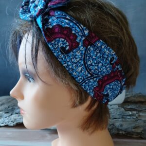 Bandeau magique effet wax bleu rose