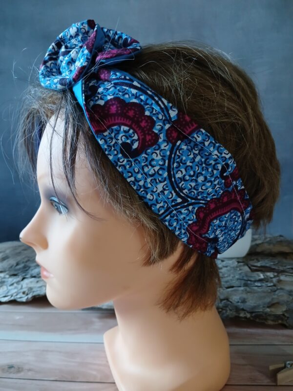 Bandeau magique effet wax bleu rose – Image 2