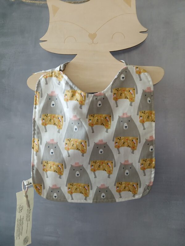 Bavoir à lien motifs ours