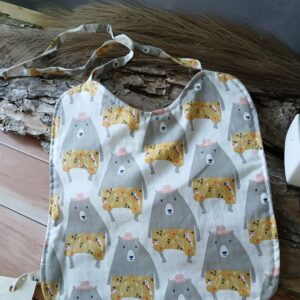 Bavoir à lien motifs ours