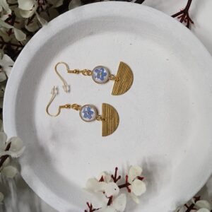 Boucles d’oreilles fleurs de myosotis