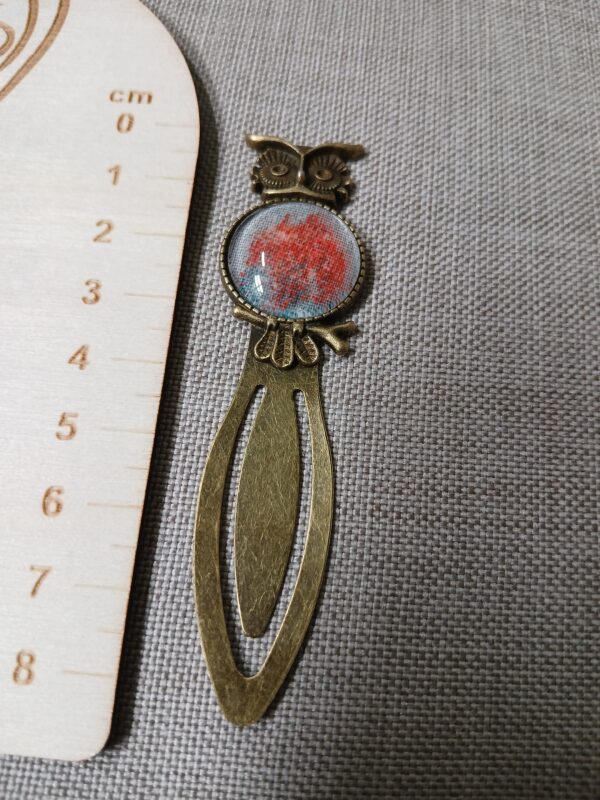 Marque-page cabochon motif rouge – Image 2