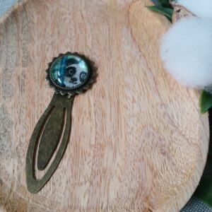 Marque-page cabochon motif panda