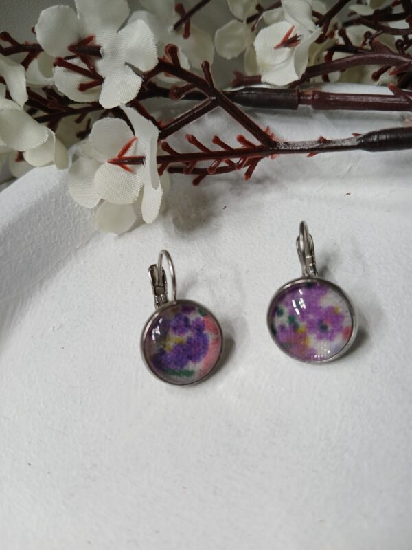 Boucles d'oreilles dormeuses cabochons Cab 2