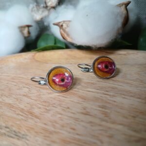 Boucles d’oreilles dormeuses cabochons Cab3