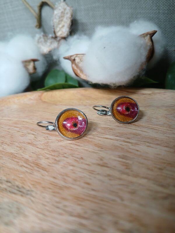 Boucles d'oreilles dormeuses cabochons Cab3 – Image 2