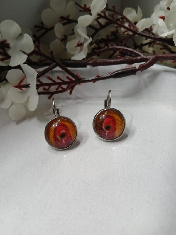 Boucles d'oreilles dormeuses cabochons Cab3
