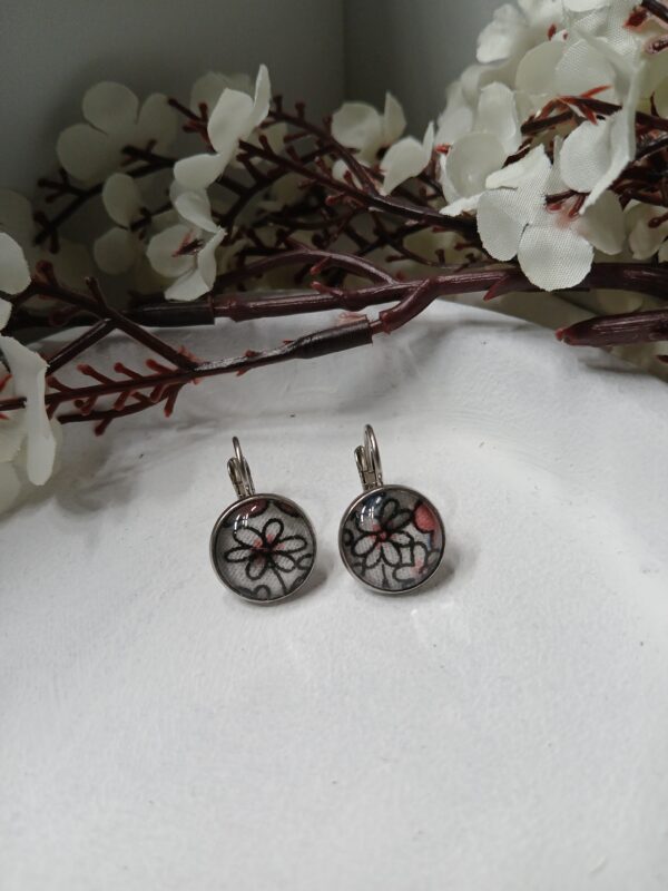 Boucles d'oreilles dormeuses cabochons Cab 1
