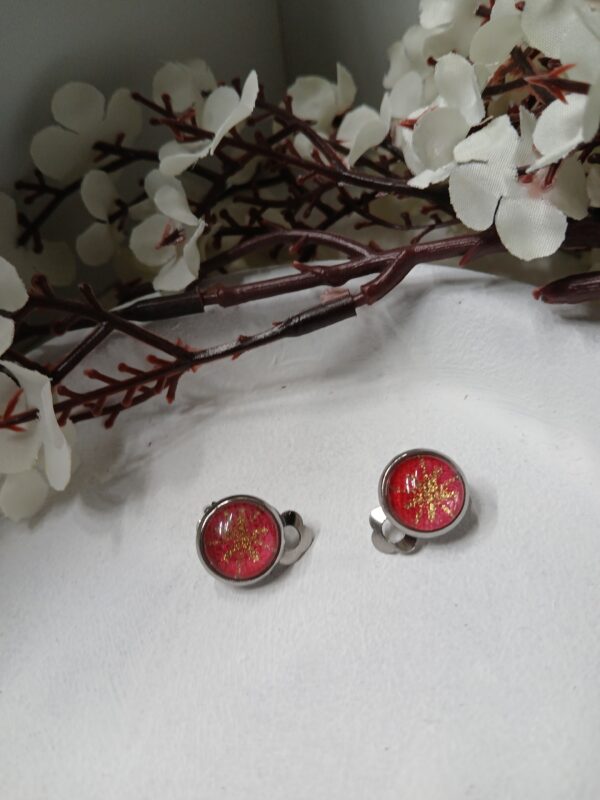 Puces d'oreilles clips cabochon B1 – Image 2