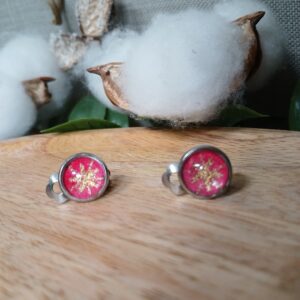 Puces d’oreilles clips cabochon B1