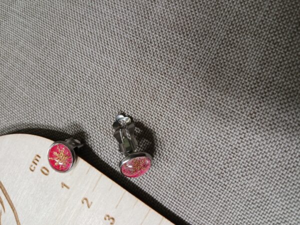 Puces d'oreilles clips cabochon B1 – Image 3