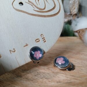 Puces d’oreilles clips cabochon B3