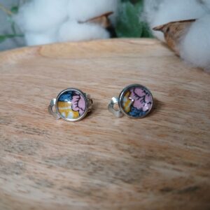Puces d’oreilles clips cabochon B5