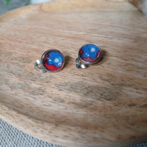 Puces d’oreilles clips cabochon B6