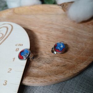 Puces d’oreilles clips cabochon B6
