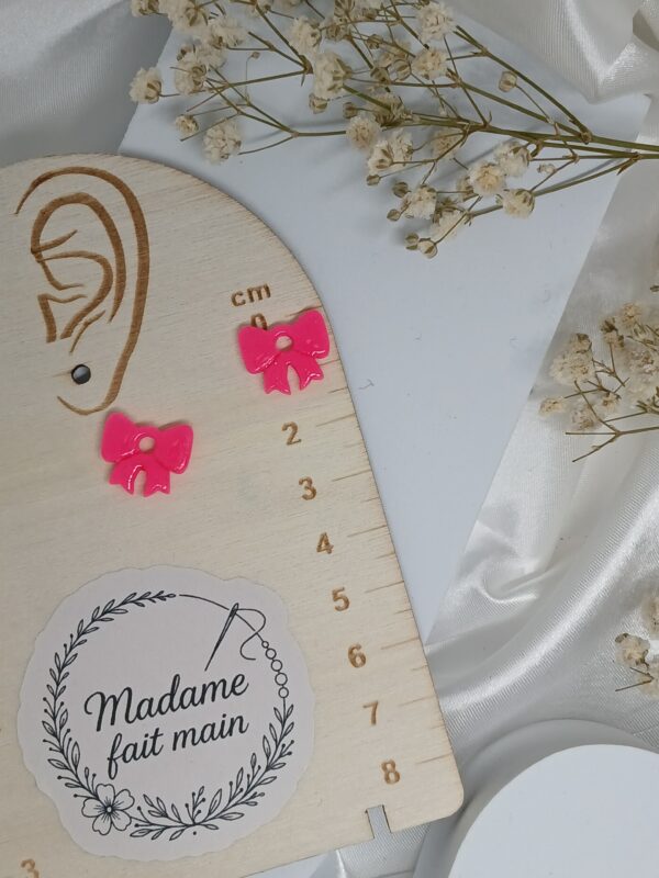 Mini-pampilles interchangeables noeuds, rose fluo – Image 3