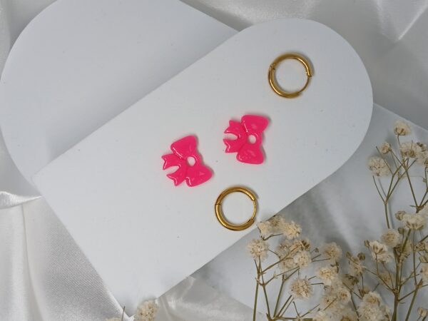 Mini-pampilles interchangeables noeuds, rose fluo – Image 2