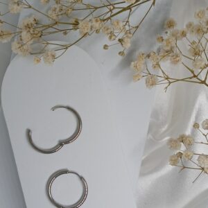 Créoles argentées 20mm acier inoxydable