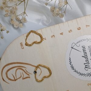 Pampilles fleurs jaunes et créoles dorées