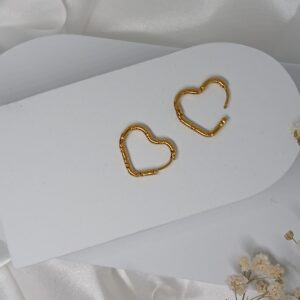 Créoles coeur 19x16mm dorées