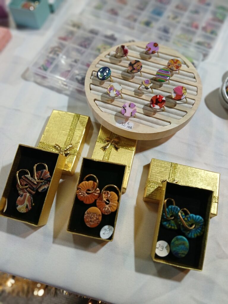 Bagues faites main, pâte polymère