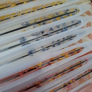 Stylo personnalisable résine et  fleurs séchées