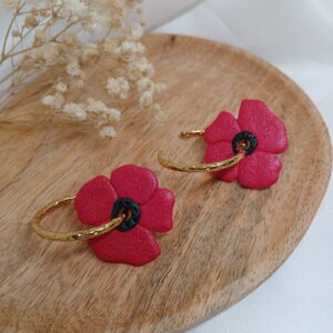 Créoles et pampilles interchangeables COQUELICOTS
